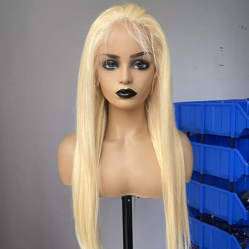 Preplucked 613 blonde color raw hair full lace wigs human hair blonde braided hair wig (4)