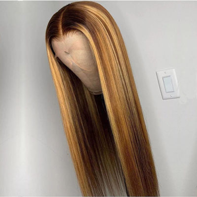 highlight color different textures full lace wig (2)